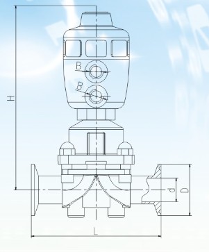 卫生级气动直通隔膜阀 卫生级气动直通隔膜阀
