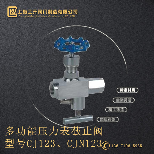 CJ123、CJN123多功能压力表截止阀
