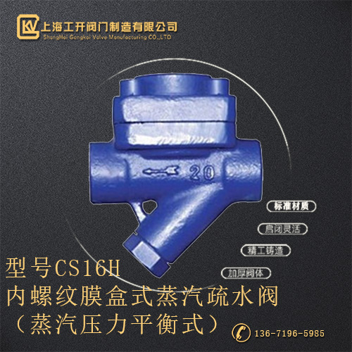 CS16H内螺纹膜盒式蒸汽疏水阀